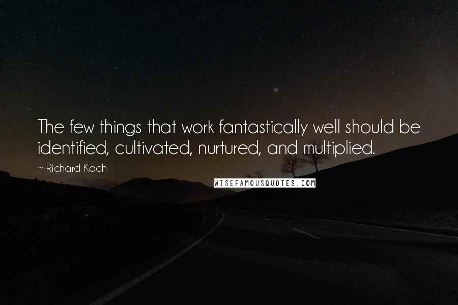 Richard Koch Quotes: The few things that work fantastically well should be identified, cultivated, nurtured, and multiplied.