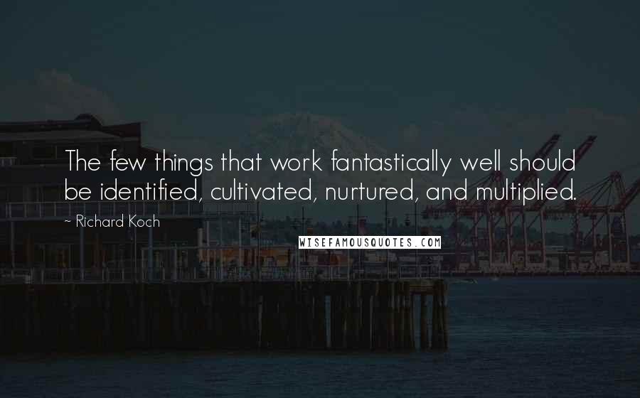 Richard Koch Quotes: The few things that work fantastically well should be identified, cultivated, nurtured, and multiplied.