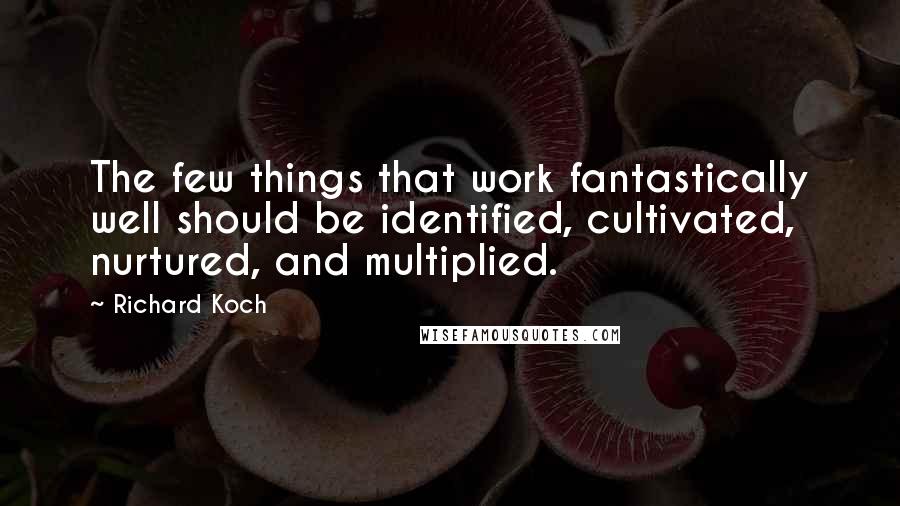 Richard Koch Quotes: The few things that work fantastically well should be identified, cultivated, nurtured, and multiplied.