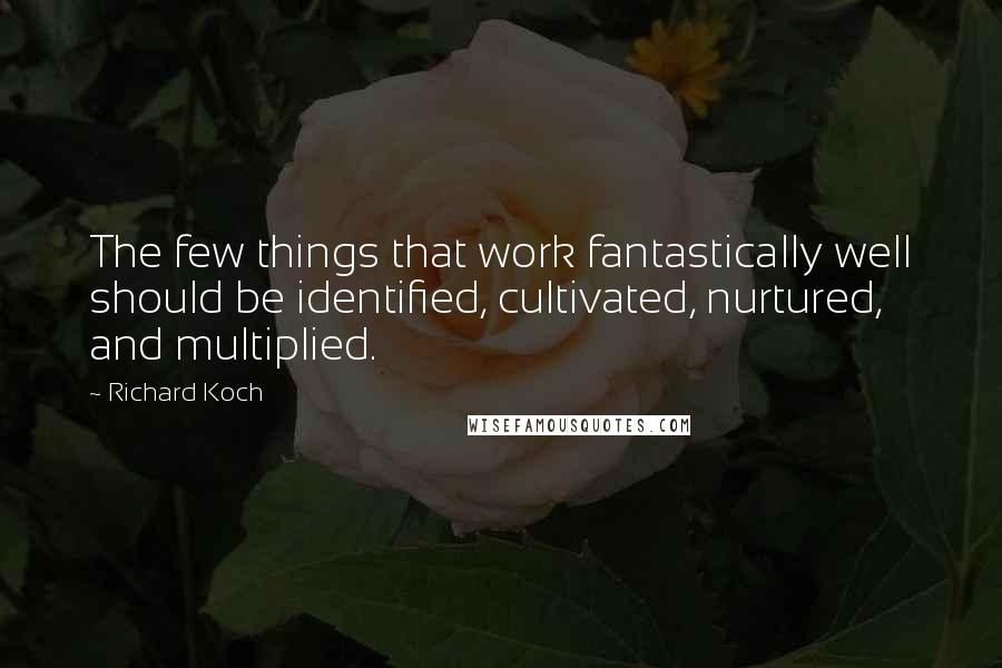 Richard Koch Quotes: The few things that work fantastically well should be identified, cultivated, nurtured, and multiplied.