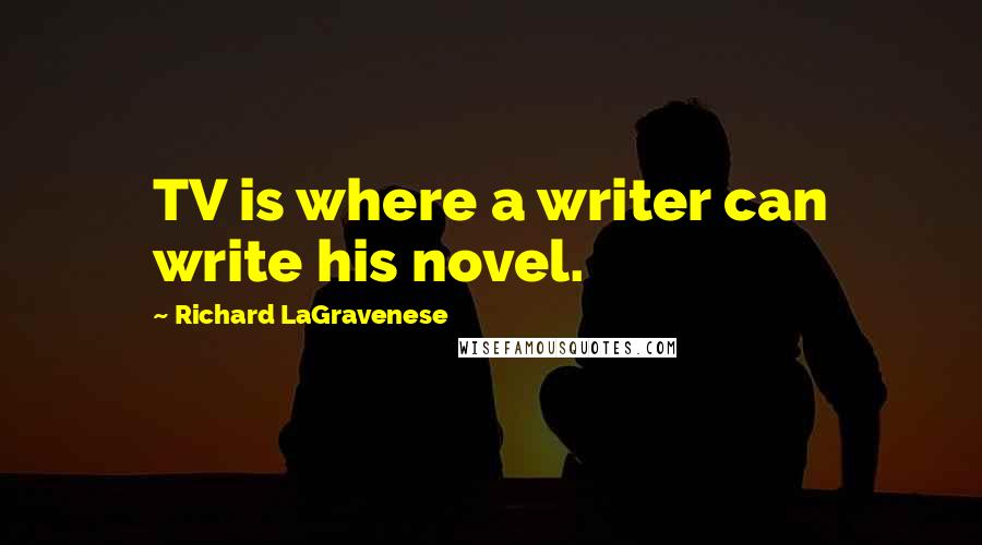 Richard LaGravenese Quotes: TV is where a writer can write his novel.