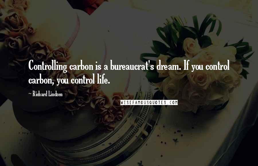 Richard Lindzen Quotes: Controlling carbon is a bureaucrat's dream. If you control carbon, you control life.