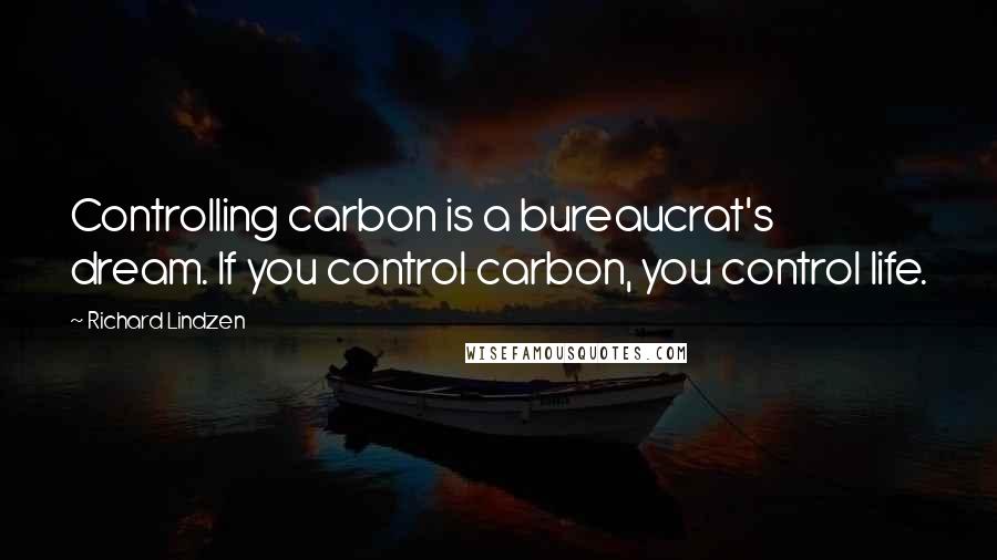 Richard Lindzen Quotes: Controlling carbon is a bureaucrat's dream. If you control carbon, you control life.