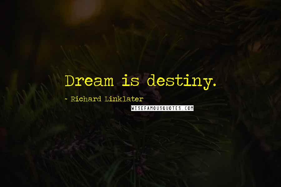 Richard Linklater Quotes: Dream is destiny.