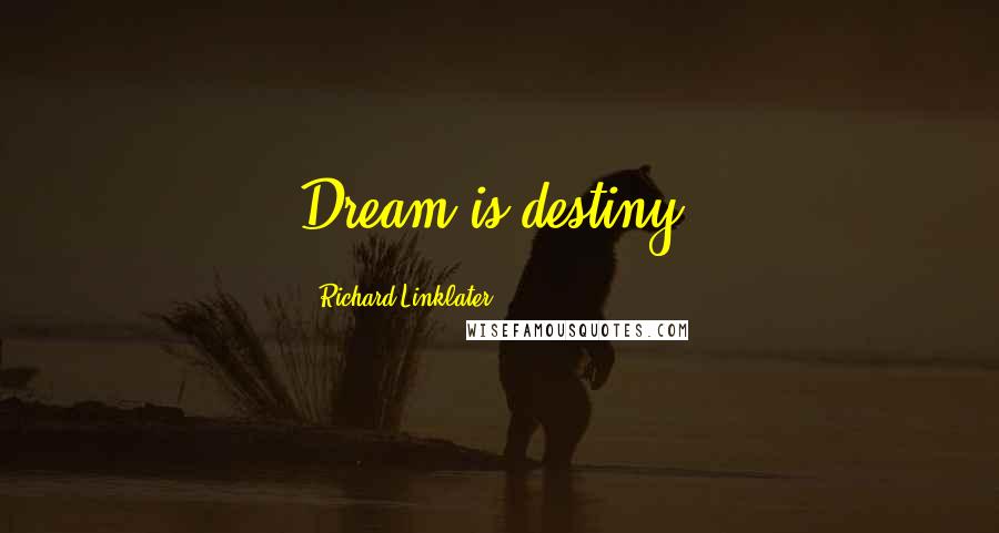 Richard Linklater Quotes: Dream is destiny.