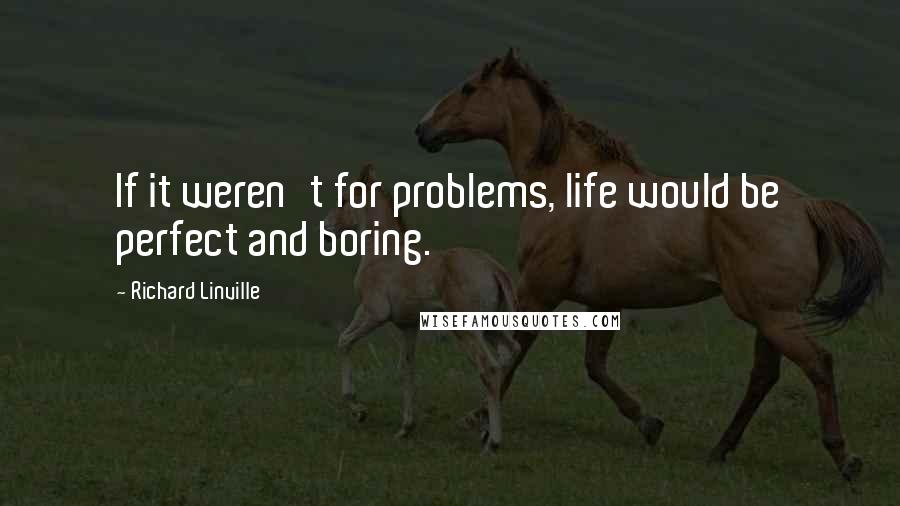 Richard Linville Quotes: If it weren't for problems, life would be perfect and boring.