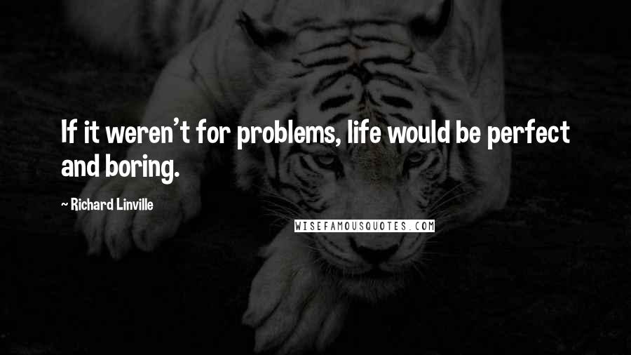 Richard Linville Quotes: If it weren't for problems, life would be perfect and boring.