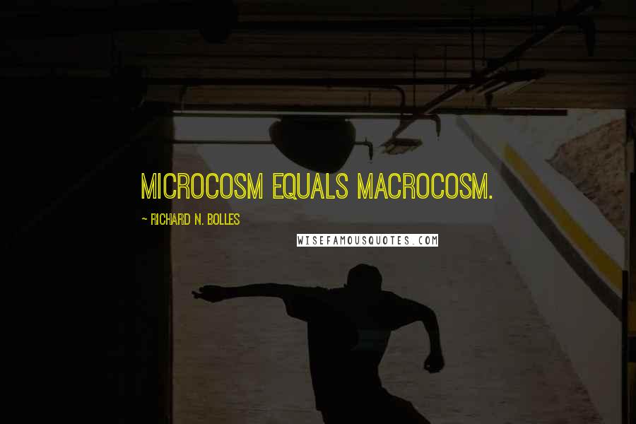 Richard N. Bolles Quotes: Microcosm equals macrocosm.