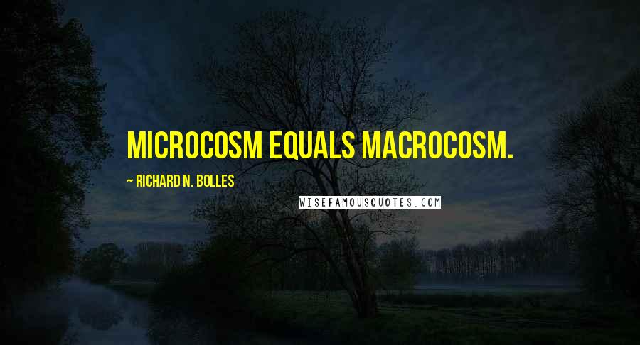 Richard N. Bolles Quotes: Microcosm equals macrocosm.
