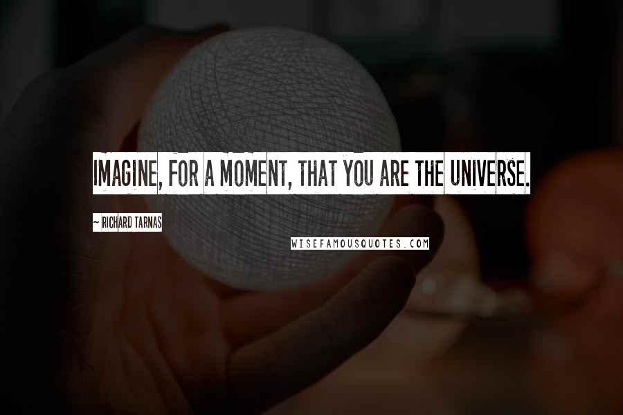 Richard Tarnas Quotes: Imagine, for a moment, that you are the universe.