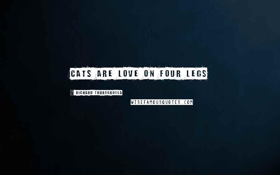Richard Torregrossa Quotes: Cats are love on four legs