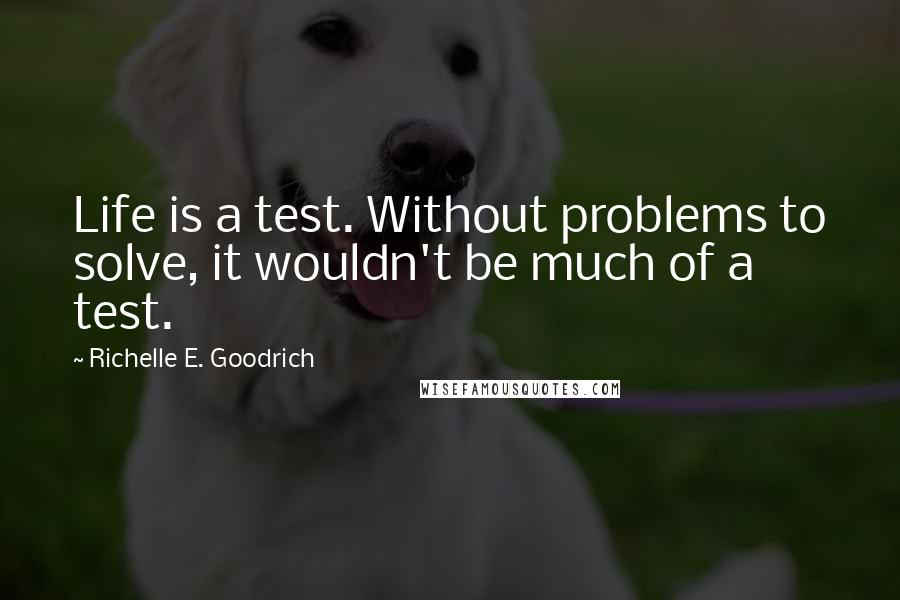 Richelle E. Goodrich Quotes: Life is a test. Without problems to solve, it wouldn't be much of a test.