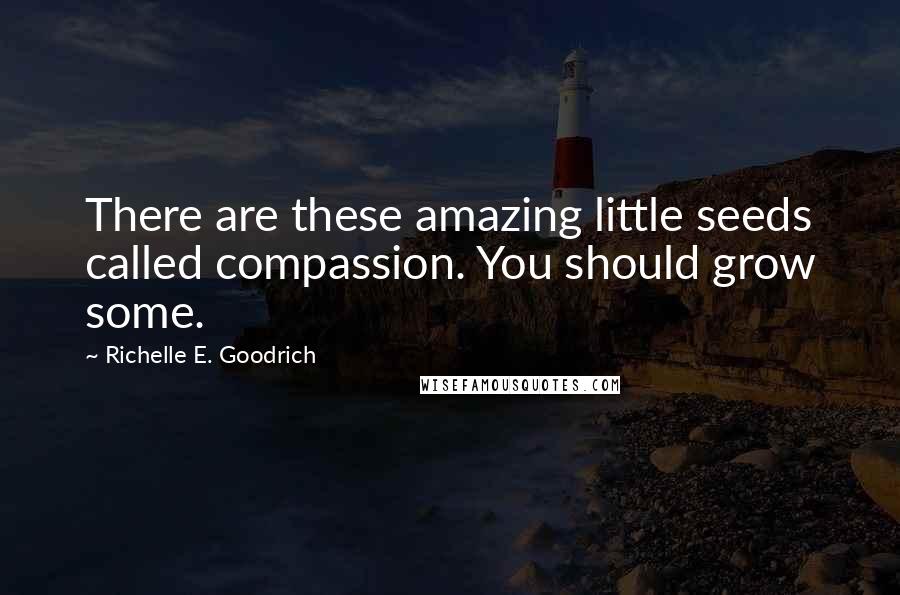 Richelle E. Goodrich Quotes: There are these amazing little seeds called compassion. You should grow some.