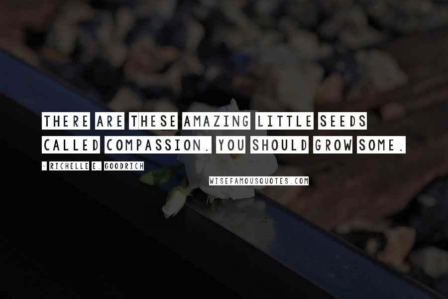 Richelle E. Goodrich Quotes: There are these amazing little seeds called compassion. You should grow some.