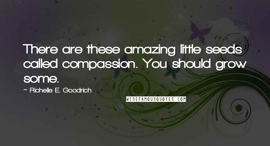 Richelle E. Goodrich Quotes: There are these amazing little seeds called compassion. You should grow some.