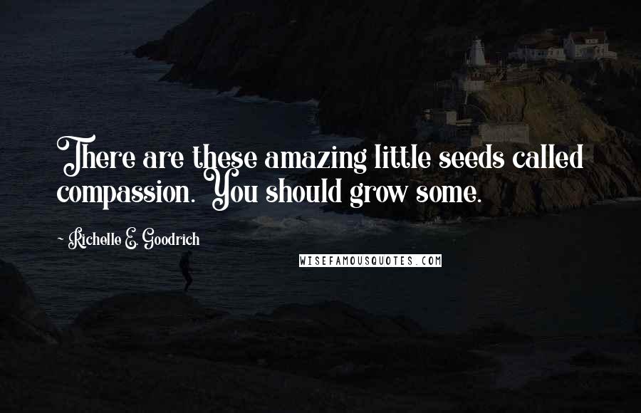 Richelle E. Goodrich Quotes: There are these amazing little seeds called compassion. You should grow some.