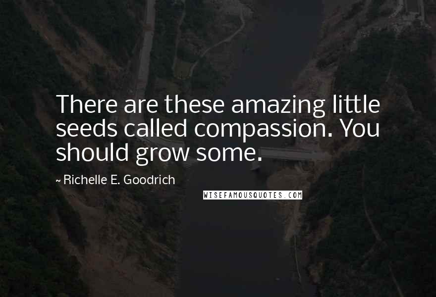 Richelle E. Goodrich Quotes: There are these amazing little seeds called compassion. You should grow some.