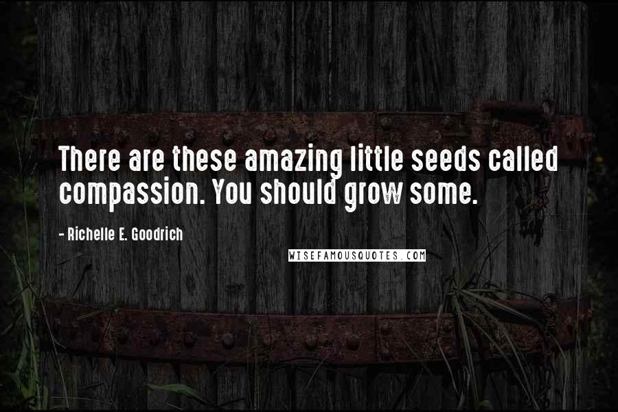 Richelle E. Goodrich Quotes: There are these amazing little seeds called compassion. You should grow some.