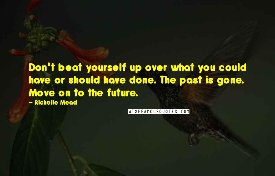 Richelle Mead Quotes: Don't beat yourself up over what you could have or should have done. The past is gone. Move on to the future.