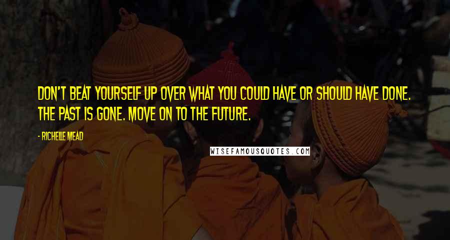 Richelle Mead Quotes: Don't beat yourself up over what you could have or should have done. The past is gone. Move on to the future.