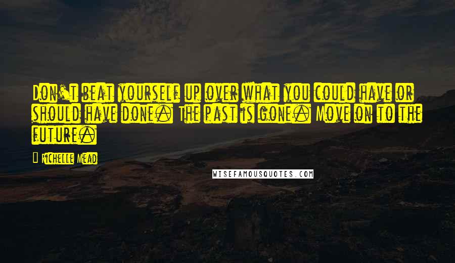 Richelle Mead Quotes: Don't beat yourself up over what you could have or should have done. The past is gone. Move on to the future.