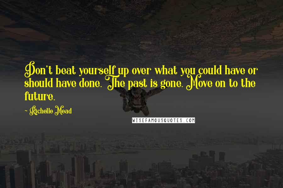 Richelle Mead Quotes: Don't beat yourself up over what you could have or should have done. The past is gone. Move on to the future.