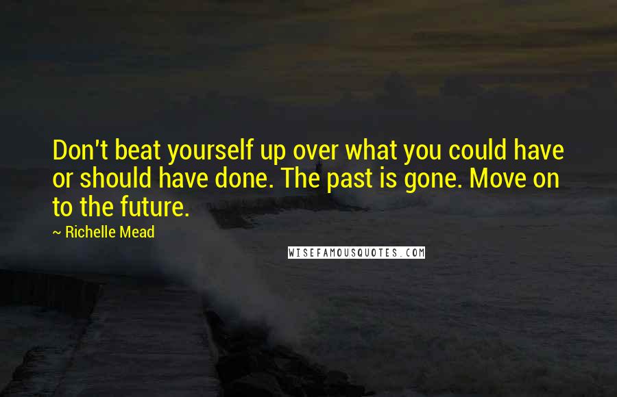 Richelle Mead Quotes: Don't beat yourself up over what you could have or should have done. The past is gone. Move on to the future.