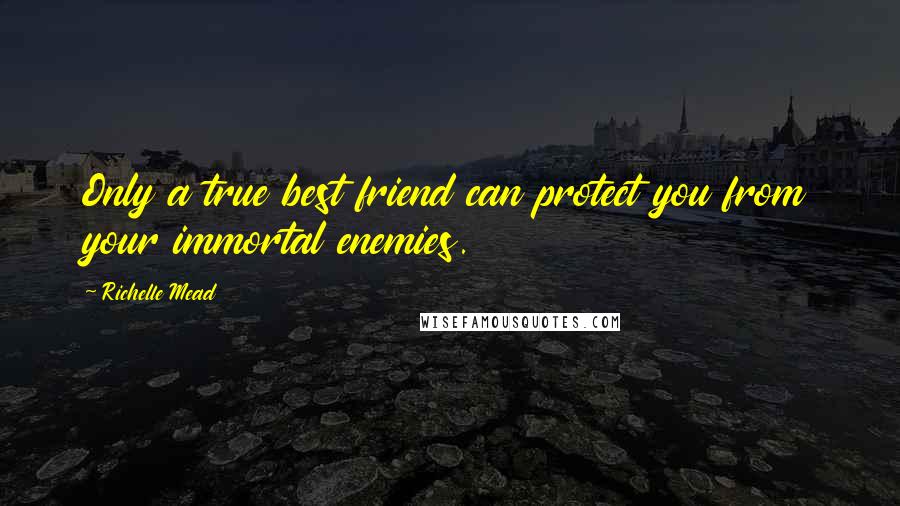 Richelle Mead Quotes: Only a true best friend can protect you from your immortal enemies.
