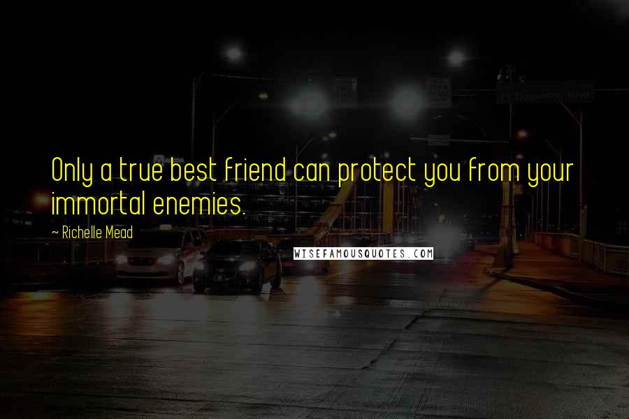 Richelle Mead Quotes: Only a true best friend can protect you from your immortal enemies.