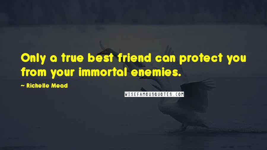 Richelle Mead Quotes: Only a true best friend can protect you from your immortal enemies.