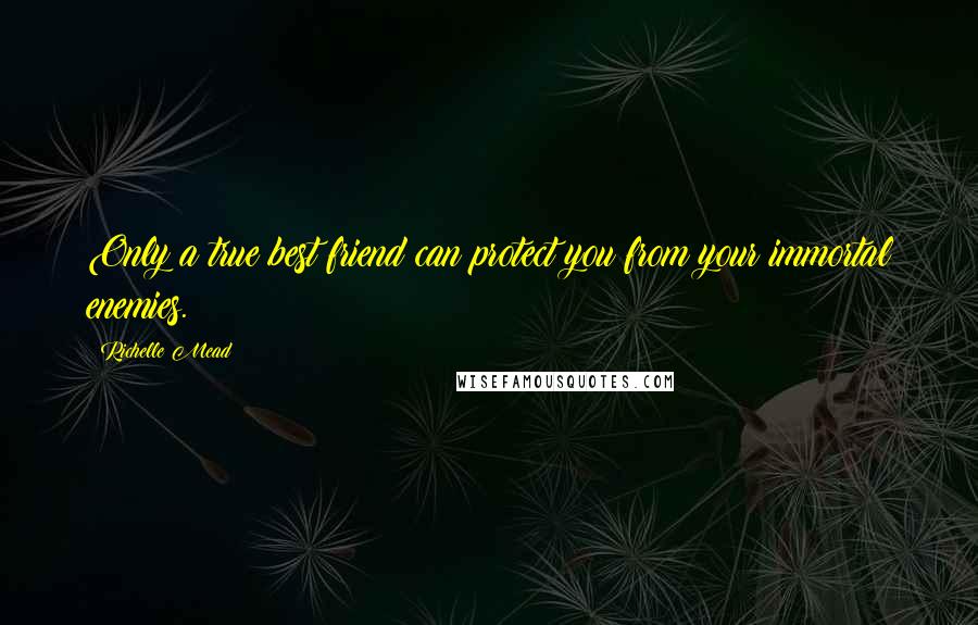 Richelle Mead Quotes: Only a true best friend can protect you from your immortal enemies.