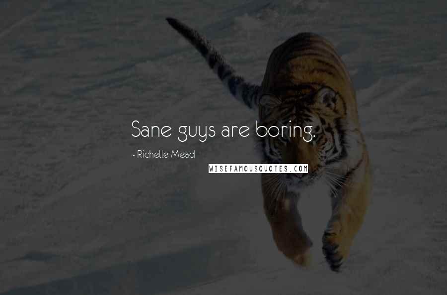 Richelle Mead Quotes: Sane guys are boring.