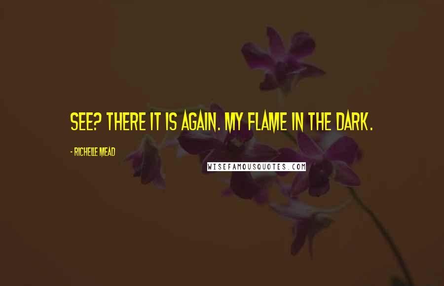 Richelle Mead Quotes: See? There it is again. My flame in the dark.