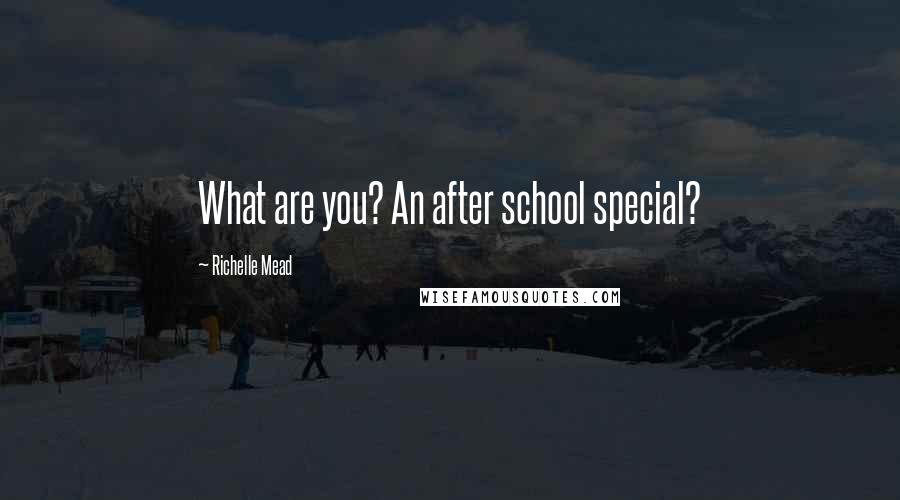 Richelle Mead Quotes: What are you? An after school special?