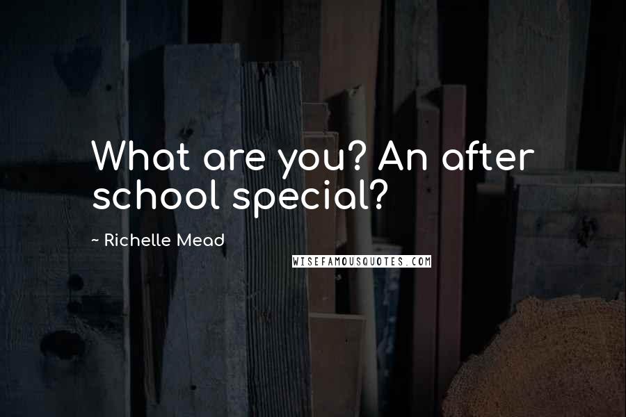 Richelle Mead Quotes: What are you? An after school special?