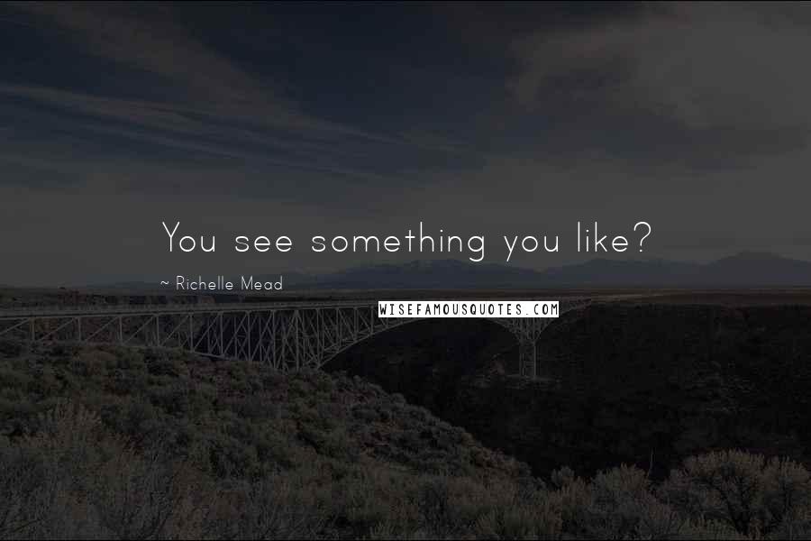 Richelle Mead Quotes: You see something you like?