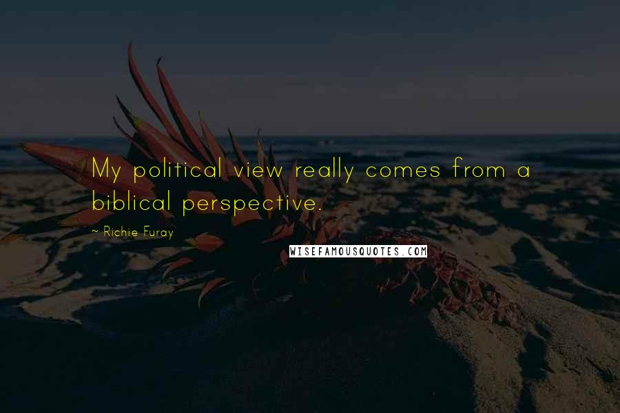 Richie Furay Quotes: My political view really comes from a biblical perspective.