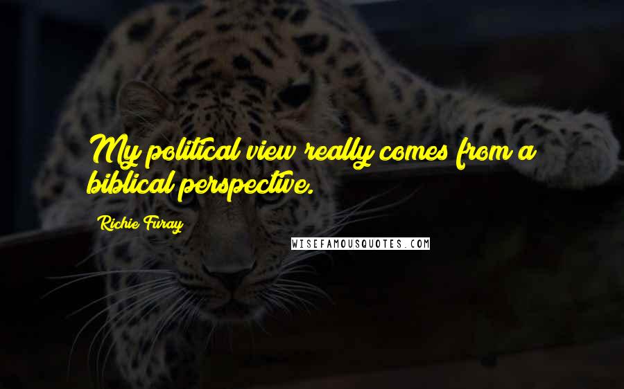 Richie Furay Quotes: My political view really comes from a biblical perspective.