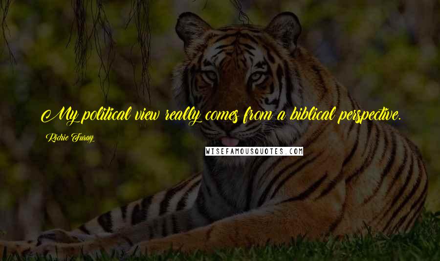 Richie Furay Quotes: My political view really comes from a biblical perspective.