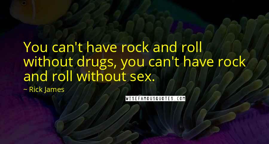 Rick James Quotes: You can't have rock and roll without drugs, you can't have rock and roll without sex.