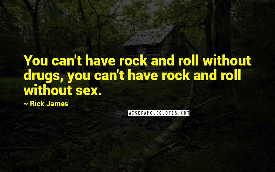 Rick James Quotes: You can't have rock and roll without drugs, you can't have rock and roll without sex.