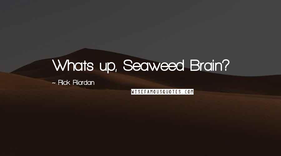 Rick Riordan Quotes: Whats up, Seaweed Brain?