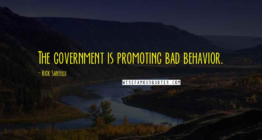 Rick Santelli Quotes: The government is promoting bad behavior.