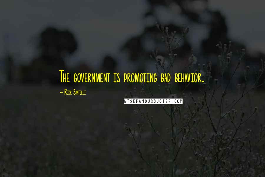 Rick Santelli Quotes: The government is promoting bad behavior.
