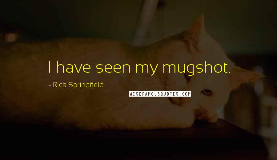 Rick Springfield Quotes: I have seen my mugshot.