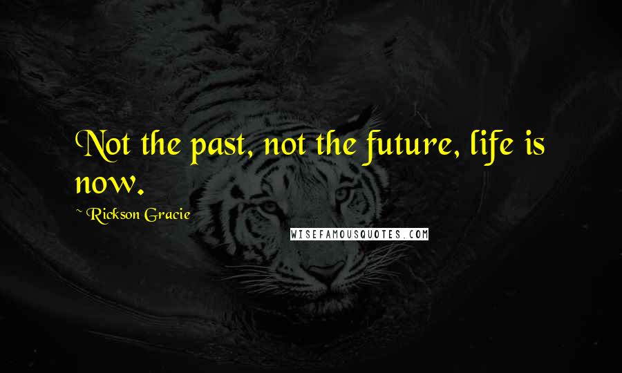 Rickson Gracie Quotes: Not the past, not the future, life is now.