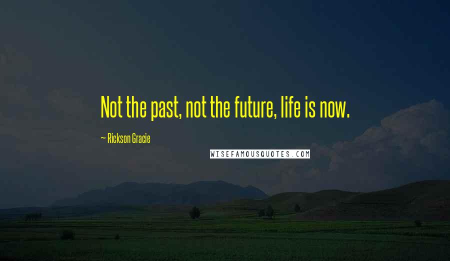 Rickson Gracie Quotes: Not the past, not the future, life is now.