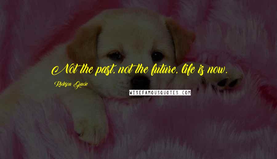 Rickson Gracie Quotes: Not the past, not the future, life is now.