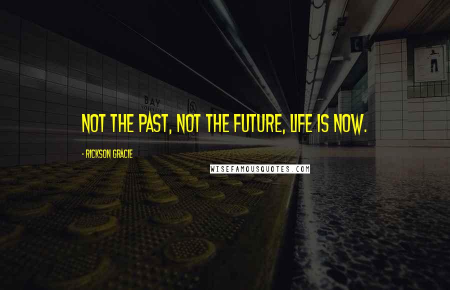 Rickson Gracie Quotes: Not the past, not the future, life is now.