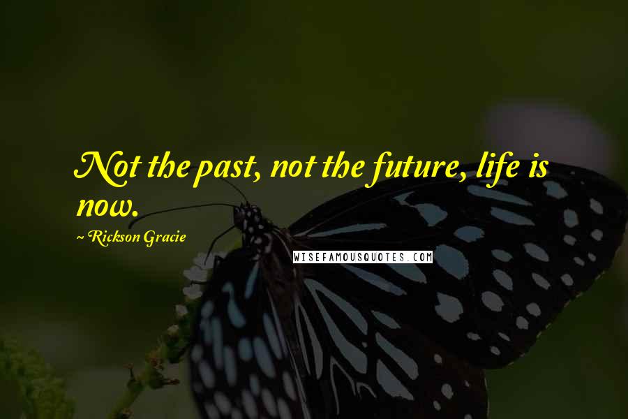 Rickson Gracie Quotes: Not the past, not the future, life is now.